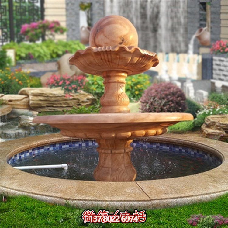 歐式紅色風(fēng)水球裝飾，營造美麗晚霞?xì)庀? title=