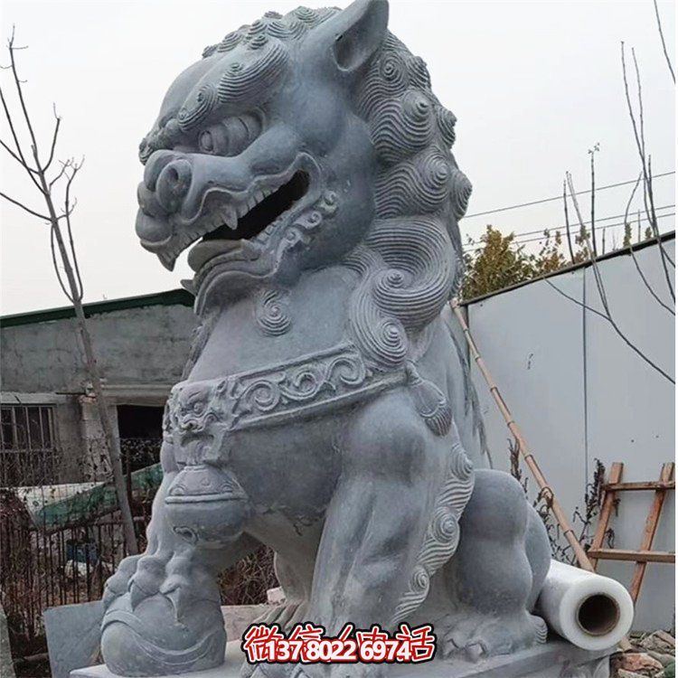 豪華庭院大型獅子雕塑，招財進寶，鎮宅門口裝飾