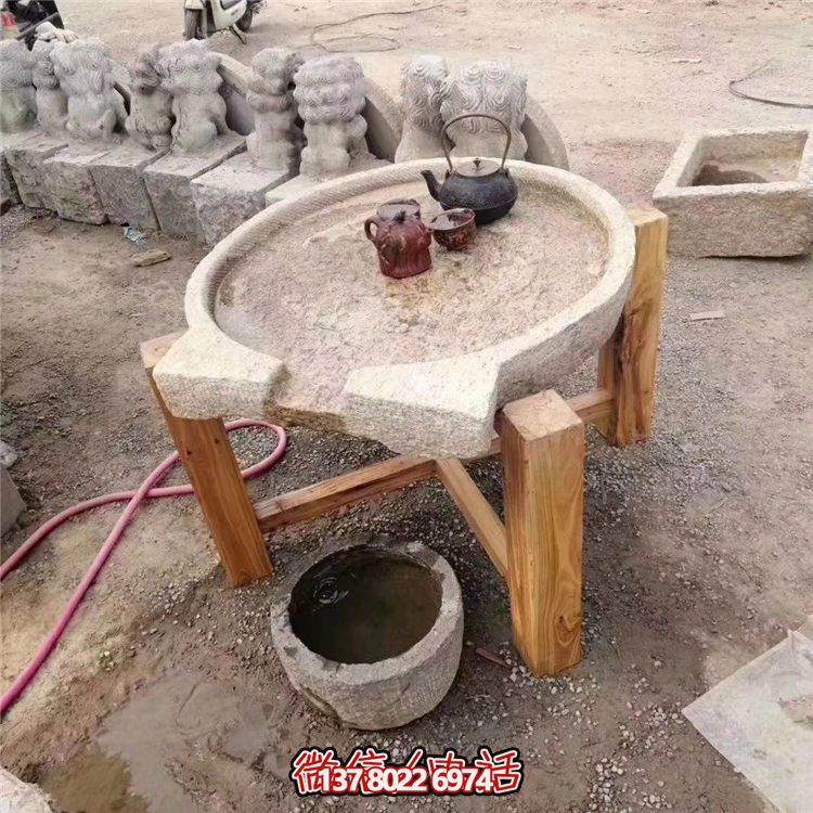 傳統工藝精美大理石石桌，給您的庭院增添傳統茶文化氣息