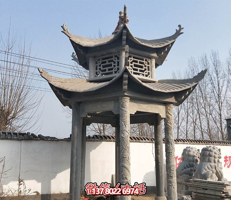 古樸雅致的仿古涼亭，讓你走進(jìn)歷史悠久的古寺廟