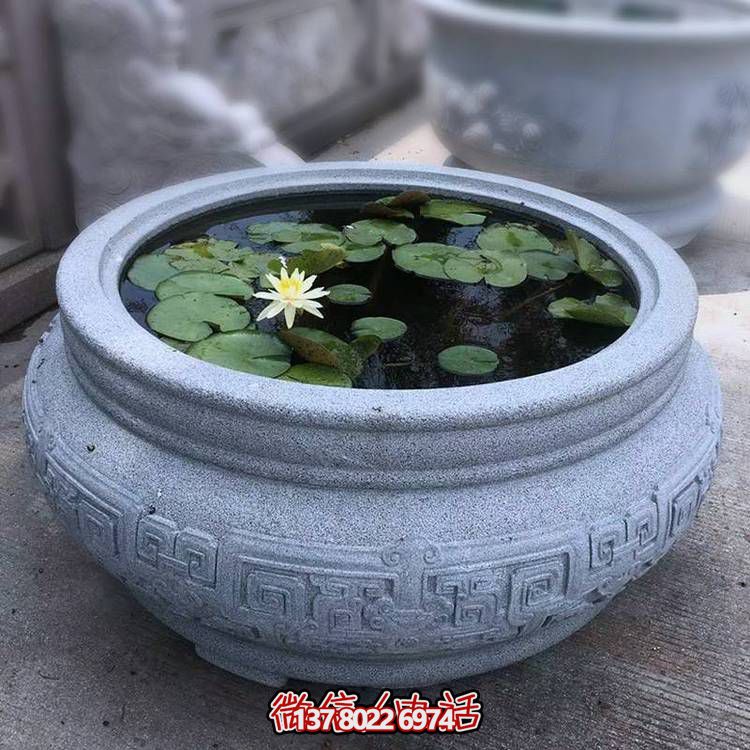 仿古大理石石雕魚缸，用藝術(shù)裝點(diǎn)你的生活