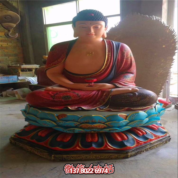 玻璃鋼雕塑彩繪——供奉三圣，傳承景區寺廟燦爛文化