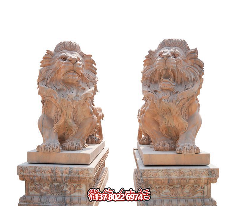 雕塑財(cái)神獅子，祈求招財(cái)進(jìn)寶