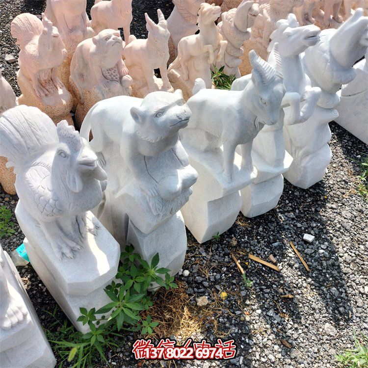十二生肖小石雕擺件，帶來更多的吉祥與幸運