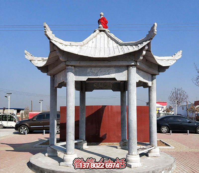 精致大理石涼亭，點綴完美小區廣場