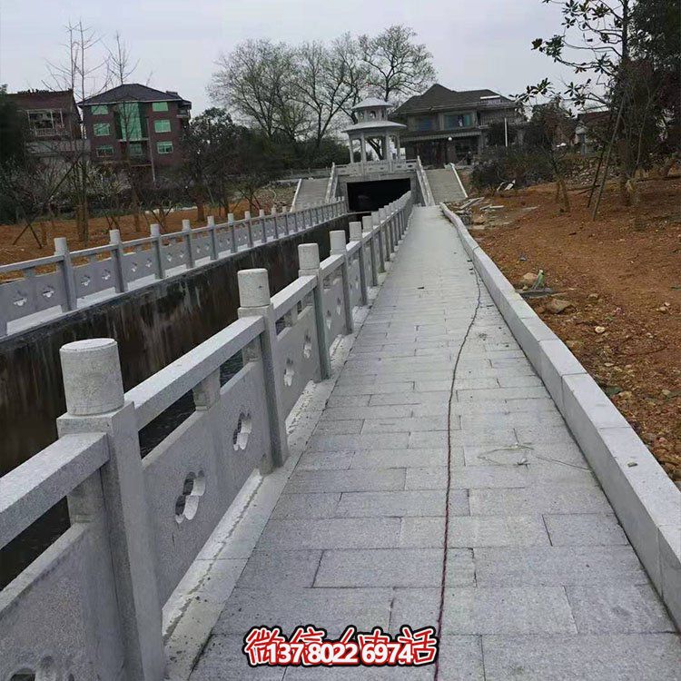 精美大理石護(hù)欄雕塑，點(diǎn)綴河道戶外環(huán)境