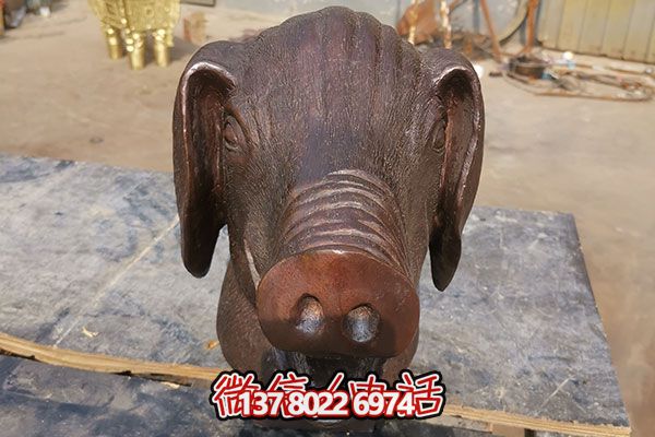 室外豬頭石雕雕塑,添加歡樂氣氛 室外豬頭石雕雕塑,添加歡樂氣氛