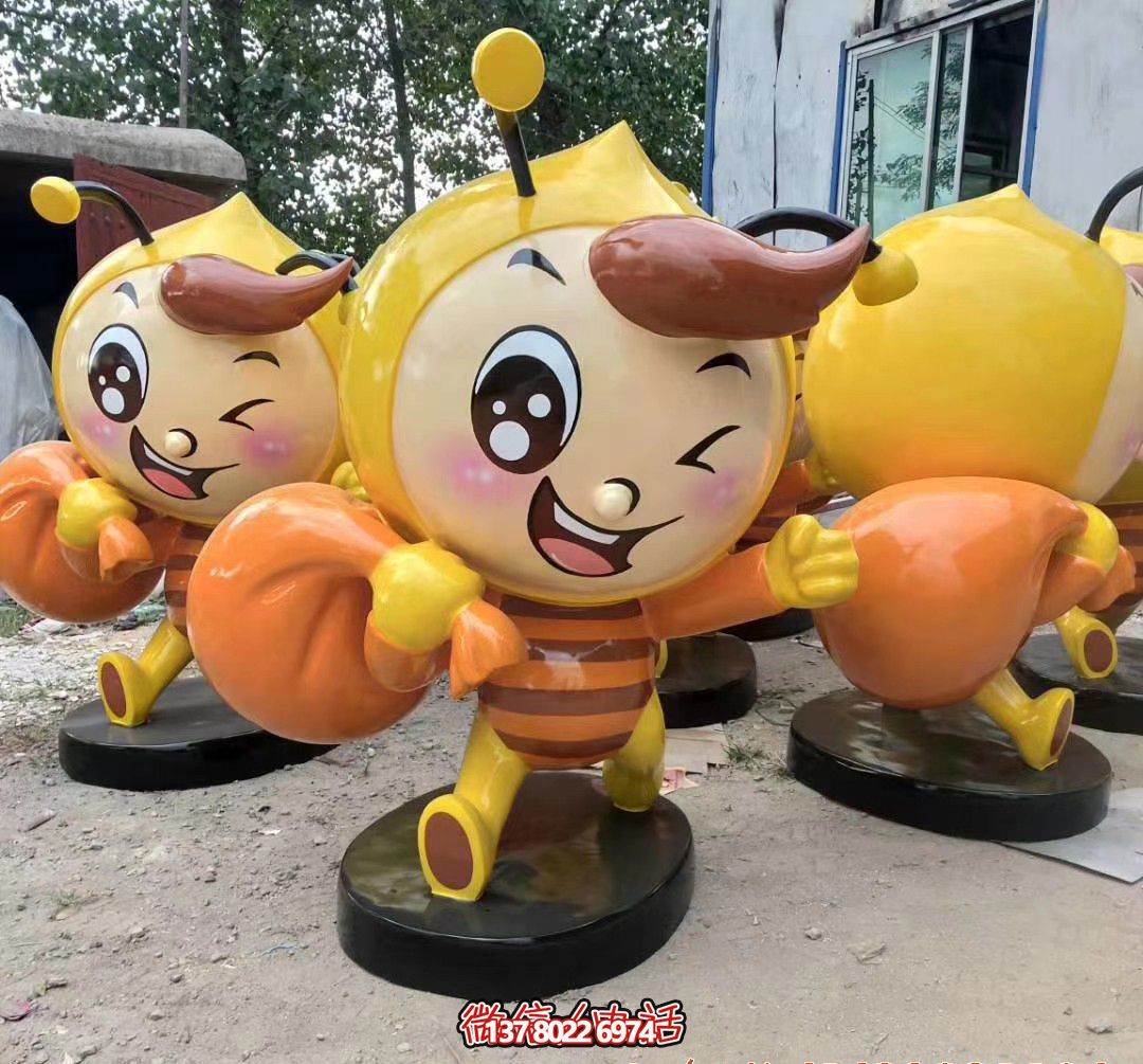 仿真蜜蜂雕塑背包，輕便玻璃鋼裝飾小區、景區和草坪