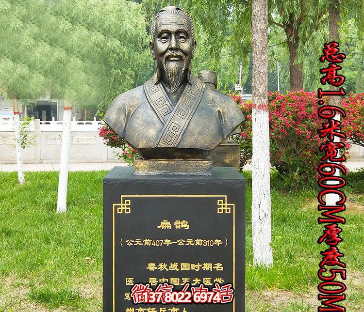 公園扁鵲胸像古代名醫銅雕扁鵲雕塑 公園扁鵲胸像古代名醫銅雕扁鵲雕塑