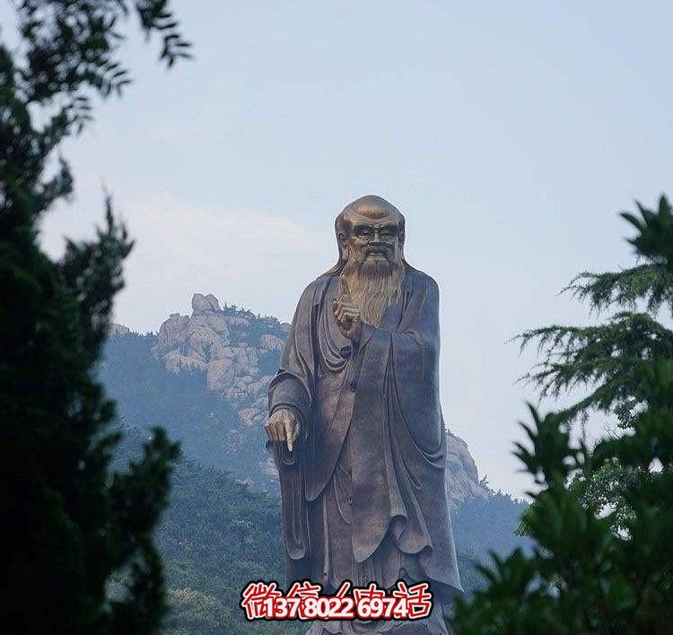 戶外大型鑄銅老子雕像，仿古做舊古代名人擺件