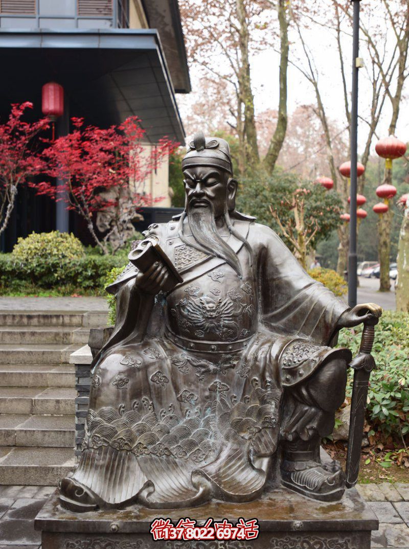 戶外景區(qū)看書的銅雕關(guān)公雕塑 戶外景區(qū)看書的銅雕關(guān)公雕塑