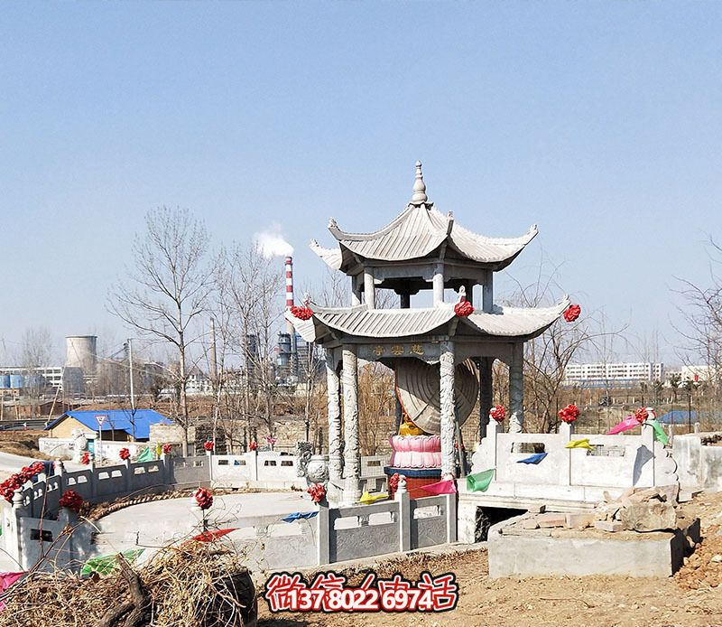 寺院戶外仿古建筑涼亭雕塑 寺院戶外仿古建筑涼亭雕塑