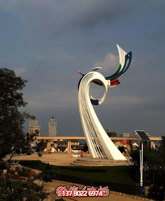 戶外大型不銹鋼抽象創意景觀雕塑 戶外大型不銹鋼抽象創意景觀雕塑