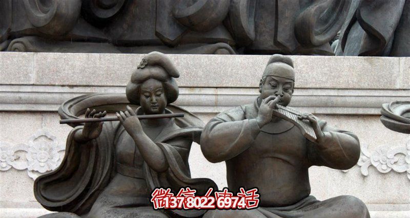公園吹奏樂(lè)器的唐代人物銅雕吹奏雕塑 公園吹奏樂(lè)器的唐代人物銅雕吹奏雕塑