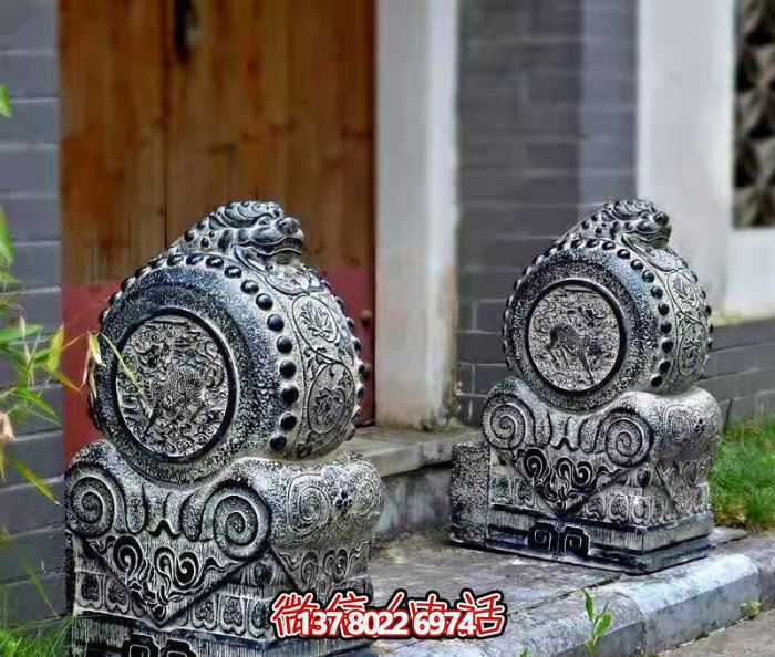 古宅門口仿古做舊抱鼓石鎮宅石門墩 古宅門口仿古做舊抱鼓石鎮宅石門墩