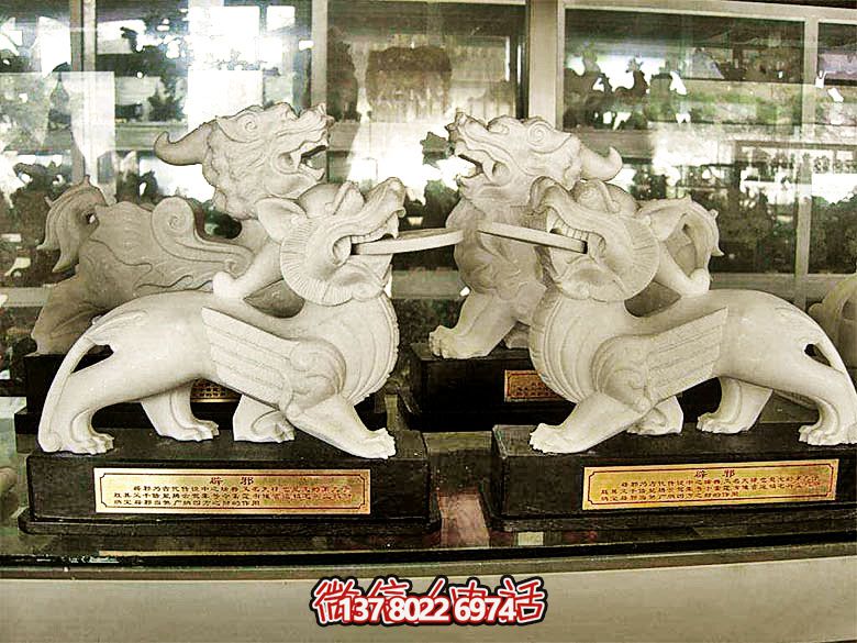 公司酒店辟邪鎮(zhèn)宅漢白玉石雕貔貅雕塑 公司酒店辟邪鎮(zhèn)宅漢白玉石雕貔貅雕塑